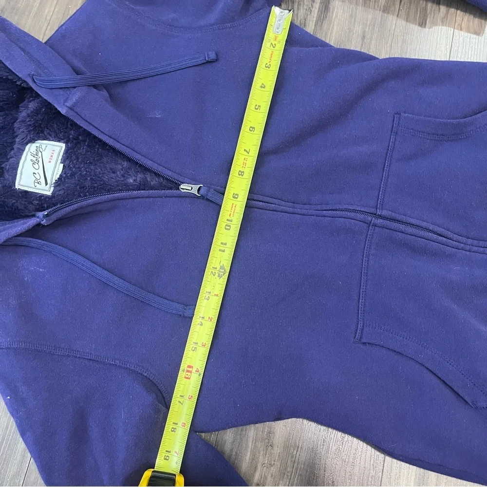 Purple Fur Lined Full-Zip Hooded Jacket - Picture 4 of 4
